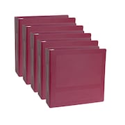 OMNIMED 1.5 Inch Side Open 3 Ring Binder In Burgundy, PK5 205009-3BU5